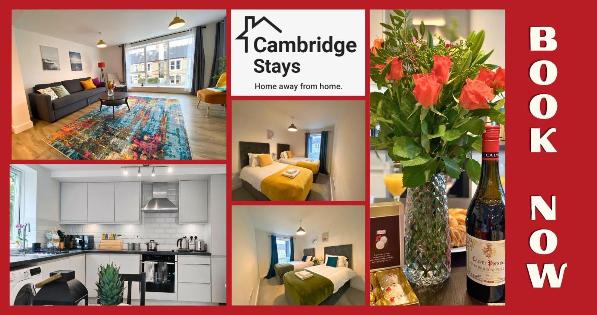 Cambridge Stays Riverside 2Br Flat-Walk To Centre-Parking-Balcony Kültér fotó